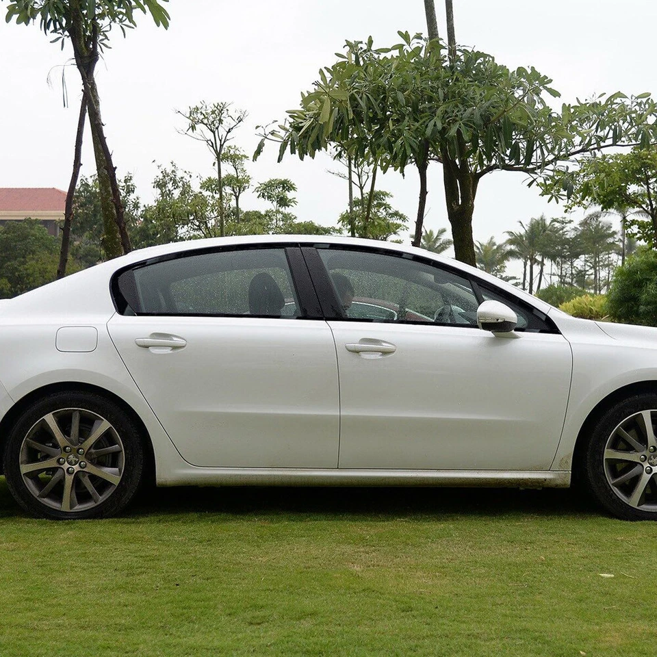 Glossy Black Chrome Delete Window Trims For Peugeot 508 2011-2017 — 第 3/4 张图片