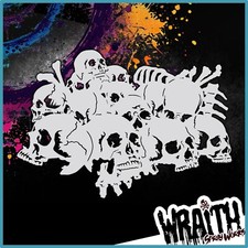 Skull Stack 6 - Reusable Airbrush Stencil Template