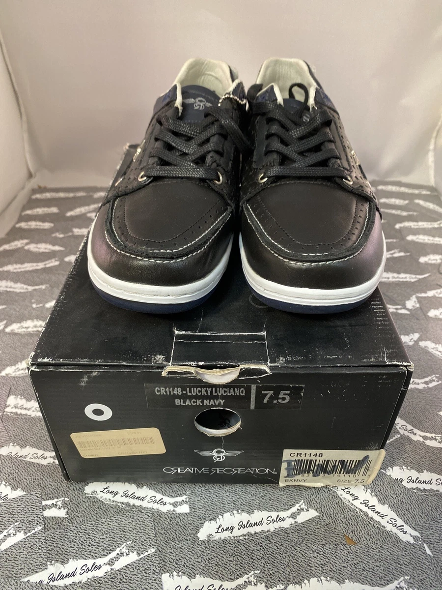 Creative Recreation CR LUCKY LUCIANO BOAT SHOES Black Navy DS NEW Sz 7.5