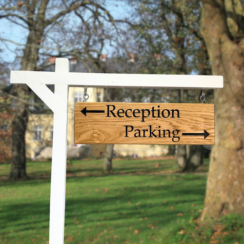Personalised Hanging Oak House Sign – Custom Engraved House Name – Post Bracket - Picture 2 of 12