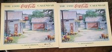 2 Original 1999 Coca-Cola Calendars by Jim Harrison w/ Frameable Prints