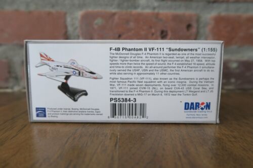 Daron Postage Stamp Diecast Airplane New in Box F-4B Phantom II - Picture 2 of 3