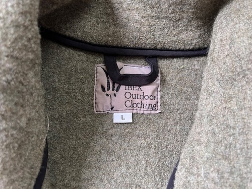 Vintage IBEX Green Boiled Wool Full Zip Sweater Jacket Made in USA - Picture 6 of 12