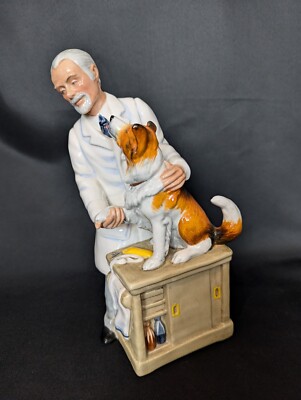 Royal Doulton ''Danke Doc!'' HN2731 Tierarzt & Collie Figur England sehr guter Zustand