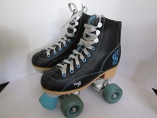 Candi Grl Girl Womens Size 3 Roller Derby Sabina Roller Skates Black Turquoise