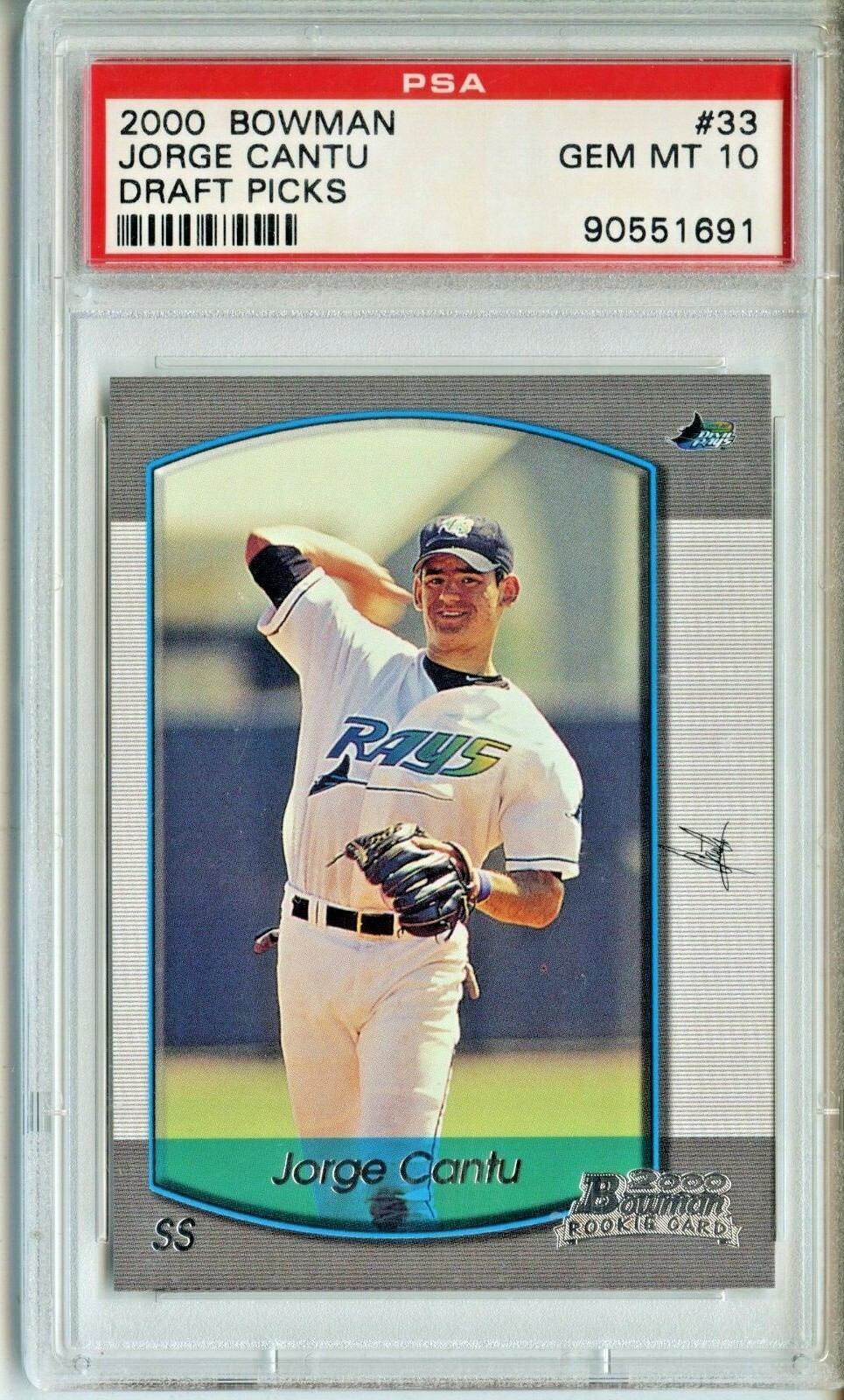 2000 Bowman #33 Jorge Cantu Rookie Card PSA 10 Gem Mint Tampa Bay Devil Rays