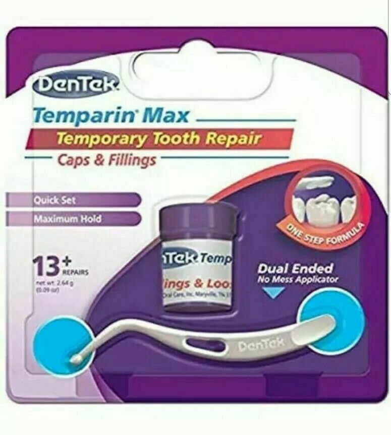 Dentek Temparin Temporary Tooth Repair Kit Cement Tooth Fillings Caps