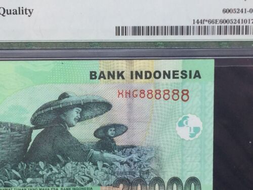 2009 Indonesien, 20000 Rupiah P-144f * "Ersatz/Stern" massiv 888888 - Bild 3 von 3