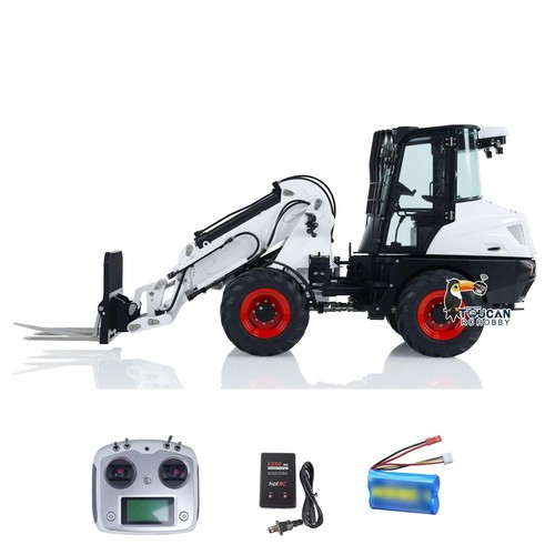 4×4 LESU RC Hydraulic Fork AT1050 Wheeled Loader 1/14 Telescopic Arm Truck Gift - 第 3/12 張圖片