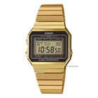 Casio Vintage A700WG-9A  Super Slim Case Classic Digital Backlight Gold Watch 