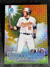 2023 Bowman Chrome GOLD MOJO REFRACTOR Sights On September Colton Cowser 21/50