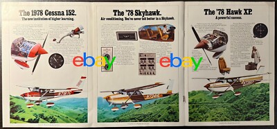 RARE 1978 Cessna Single-Engine Lineup 152, Skyhawk, 172 Hawk XP