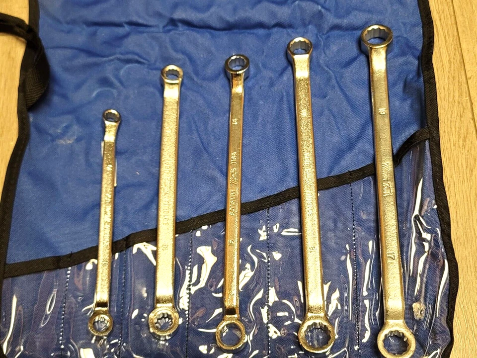 Juego de llaves de caja doble Martin Tools 5 piezas métricas 45 grados desplazadas 10-19 mm EE. UU. BO5KM Foto 2 de 2