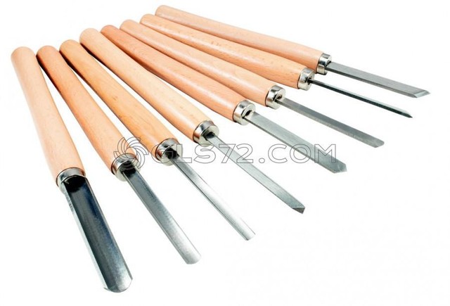 SET 8 PEZZI SCALPELLI SGORBIE PER TORNIO DA LEGNO SCHEPPACH