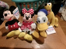 The Disney Store Mini Bean Bag Mickey Mouse and Friends - Lot of 4
