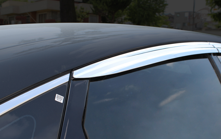 Chrome Window Visor Sun Rain Vent Shield Silver D204 for Kia Cadenza 20172020 eBay