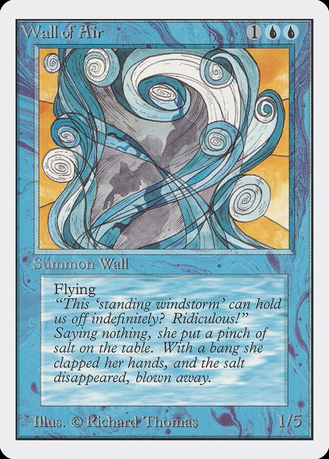 Wall of Air (NM) # Unlimited Edition 2ED Magic Gathering card old school MTG