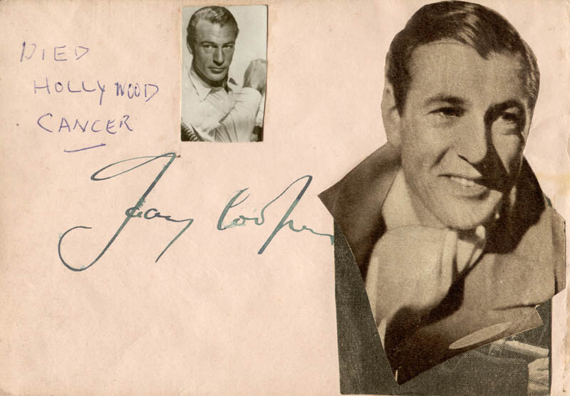 GARY COOPER - AUTOGRAPH | eBay