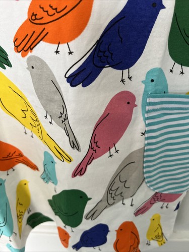 Colorful Bird Dress Girls 2T Hileelang 2Y 100% Cotton New - Picture 3 of 4