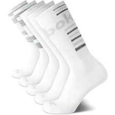 Reebok  Men's Performance Cushion Comfort Crew Socks, 5-Pack CR03002