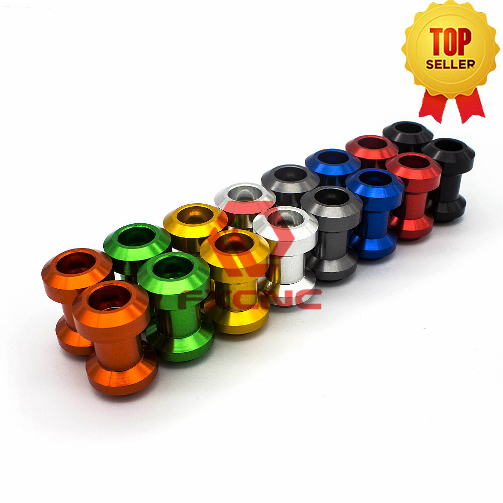 For 87-96 Ninja 500 EX500 CNC M10 Swingarm Spools Slider
