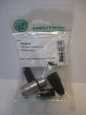 Neutrik NC4FX Female Cable Connector w/ Black Metal Housing And Gold Contacts