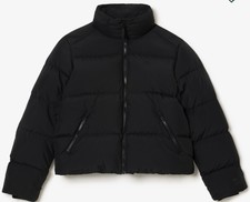 Women's Lacoste Collapsible Taffeta Padded Jacket, Black, New.