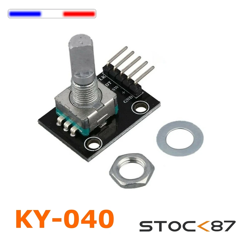5218# module encodeur rotatif KY-040 - Rotary Angle Encoder Rotary Encoder - Photo 2/3