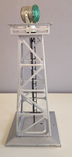 LIONEL Postwar No 494 Rotating Beacon Silver with Original Box Tested, works! - Picture 5 of 22