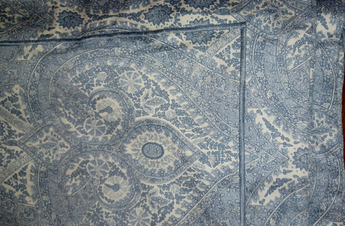 RESTORATION HARDWARE ITALIAN CYPRESS PAISLEY BLUE SET OF 2 EURO PILLOW SHAMS