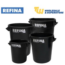 Refina Black Plastering Mixing Bucket Rendering Plaster Mix Large Tubs 35-100L