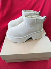 UGG Classic Ultra Mini New Heights Mustard Seed Suede Boots Women's Size 8 NEW