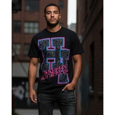 SHAKA ACTIVE Graphic T Shirt Black Men's Hi Represent Design Size L Streetwear