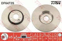 2X Bremsscheibe TRW Single DF6472S FüR XC60 156 Volvo 1 SUV VAN AWD