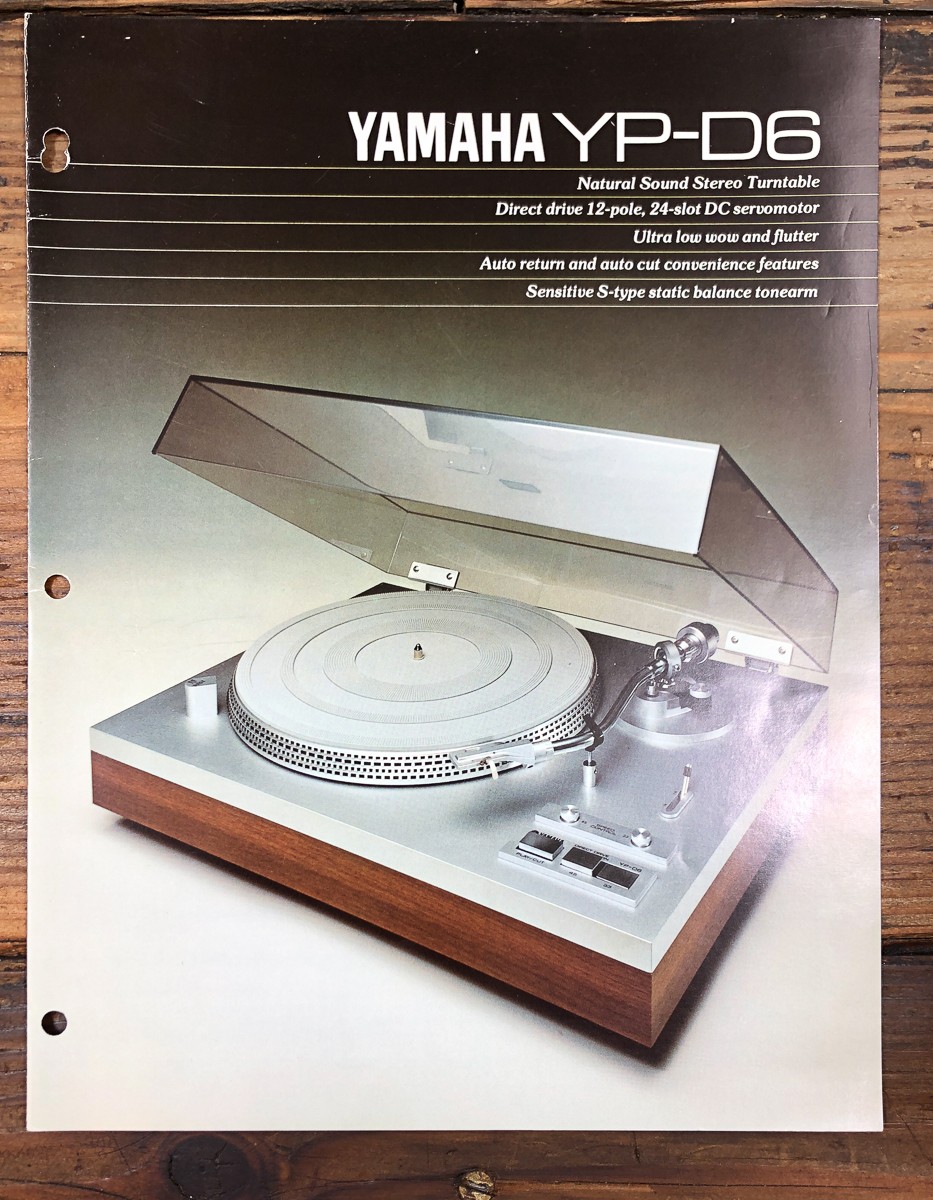 Yamaha YP-D6 Record Player / Turntable Dealer Brochure Brochure *Original*