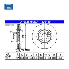 Disque de frein Citroen C3