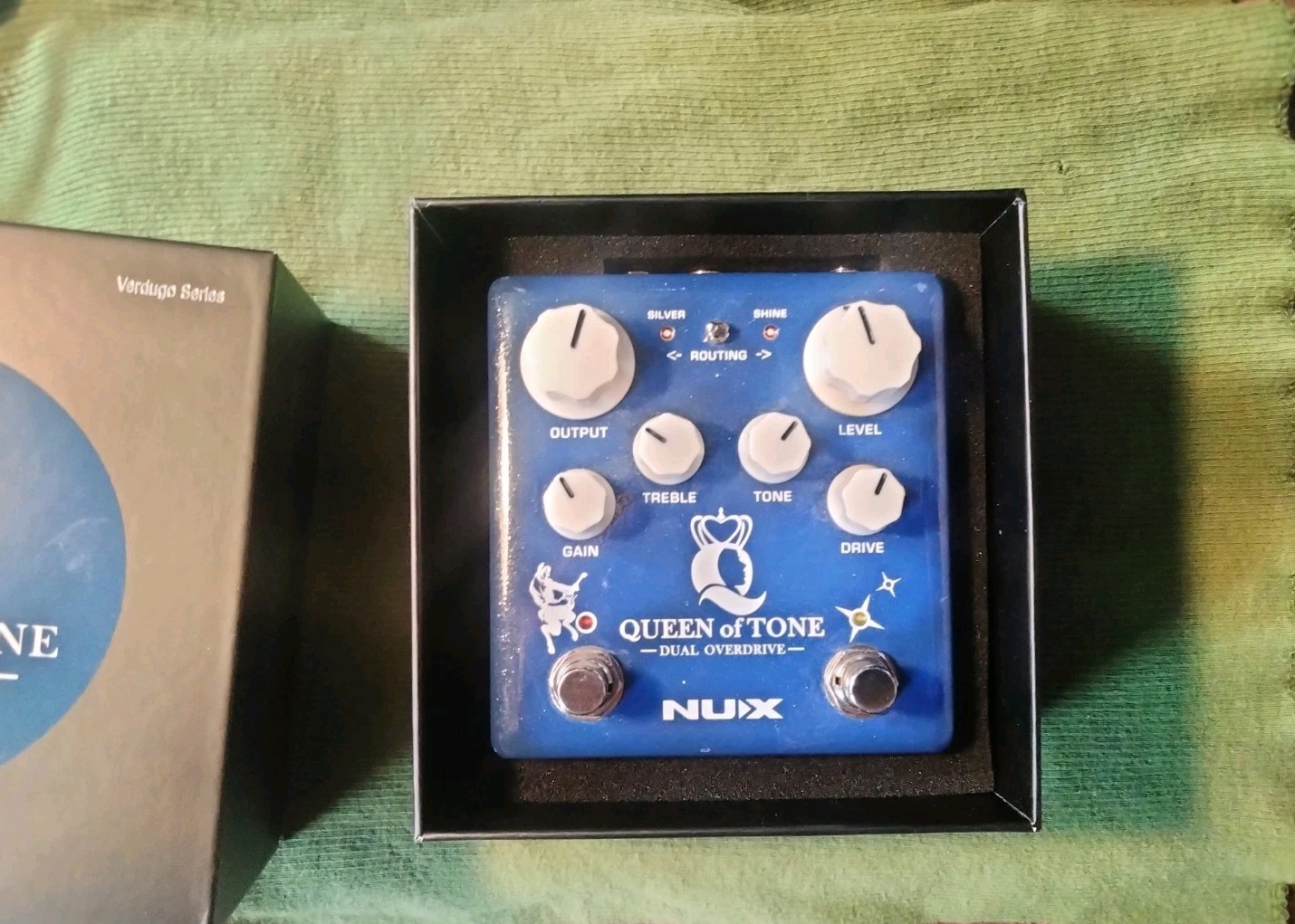 NUX NDO-6 Queen of Tone Dual Overdrive Guitar Effects Pedal Barely Used