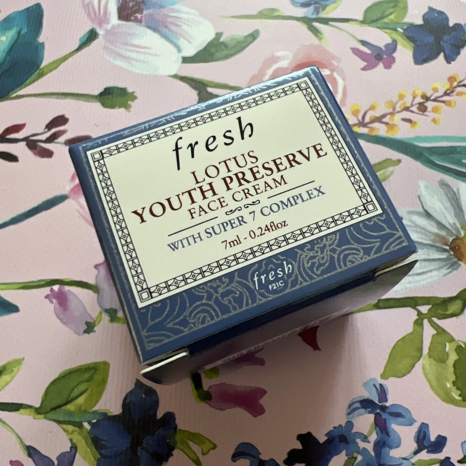 FRESH Lotus Youth Preserve Face Cream with Super 7 Complex; 7 mL Mini New in Box - Image 2 of 4