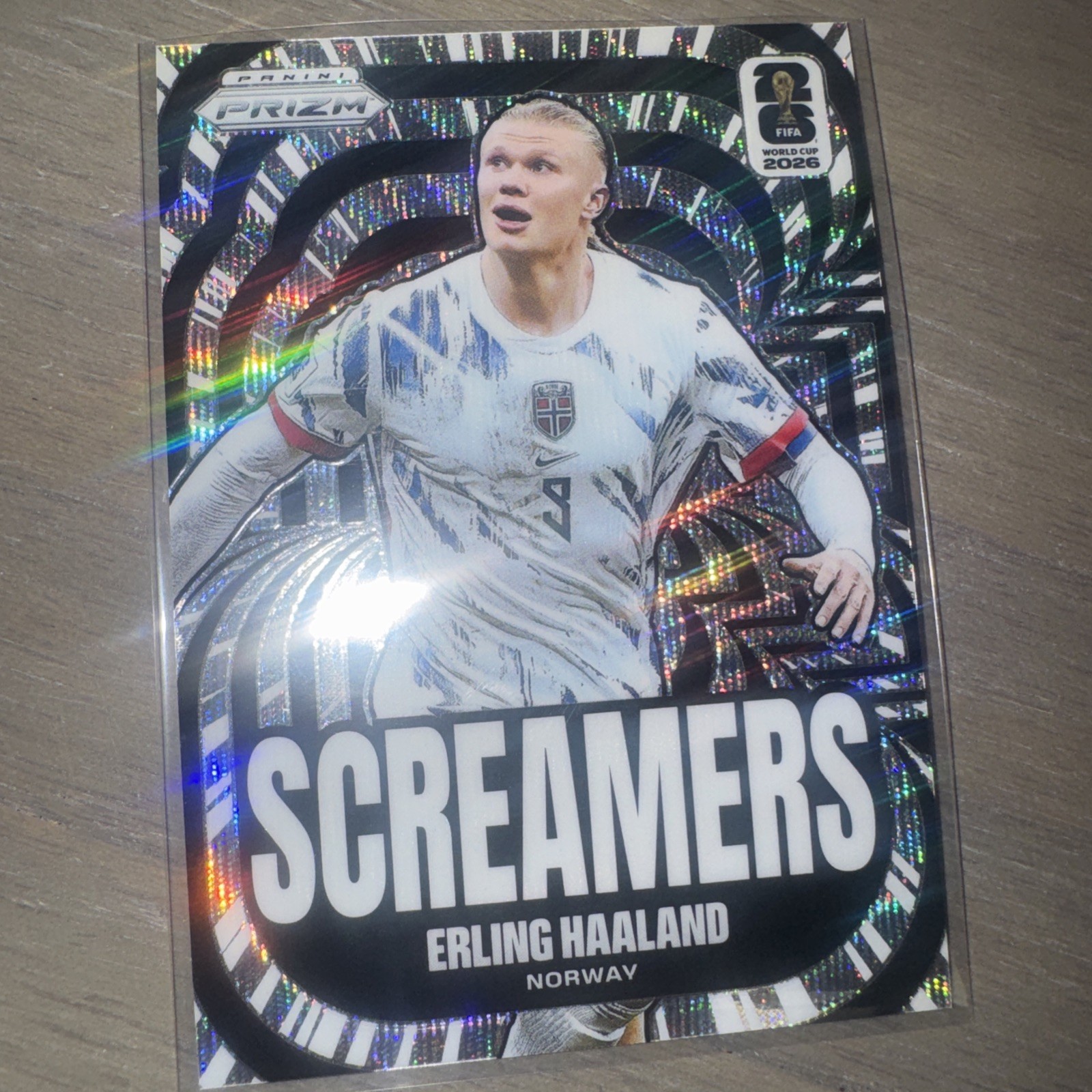 2026 Panini Prizm Fifa World Cup - Screamers Erling Haaland #15 Silver Prizm view 1