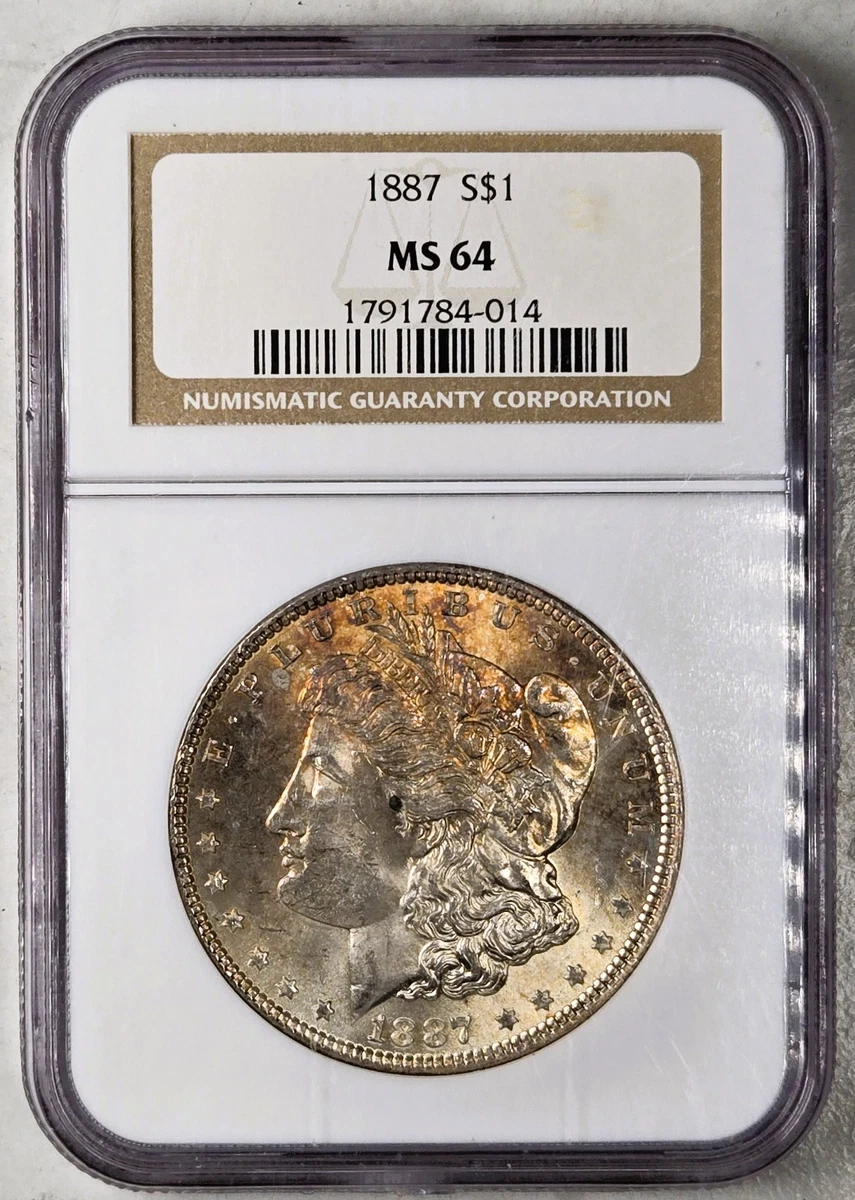 MS 64 Graded 1887 Year Morgan US Dollars (1878-1921) for sale | eBay