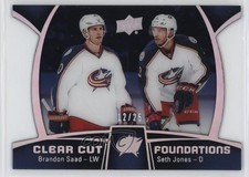 2016 Upper Deck Clear Cut Foundations 12/25 Brandon Saad Seth Jones #CCF-9 1k9