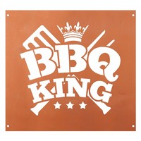 "Edelrost Schild Gedichttafel \"Bbq-King\" Gartendeko Spruchschild Rost Deko"