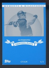 Frank Thomas HOF 2006 Topps Moments & Milestones Printing Plate Cyan 1/1