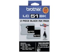 Brother LC51BKS - Black Ink Cartridge 2 Pack 
