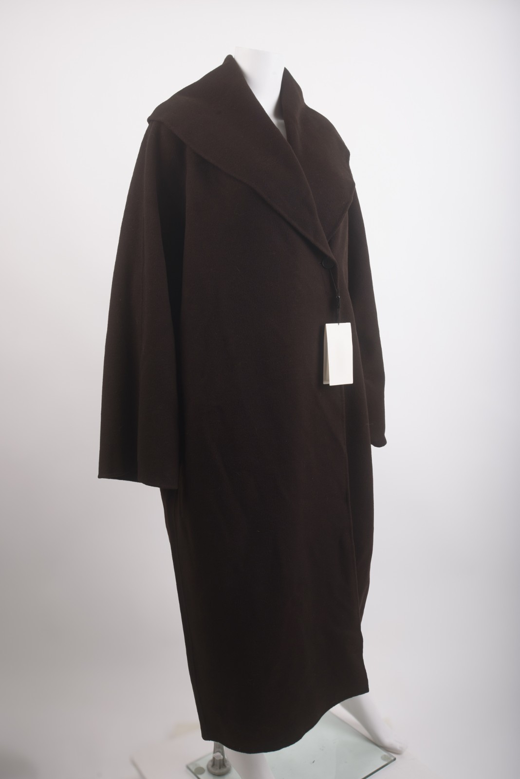 Massimo Dutti Limited Edition Womans Long Wool Coat Size M Brown 6468/555 NWT image 2