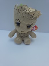 Marvel's Guardians of the Galaxy, TY Beanie Babies 7" Baby Groot Plush Doll 