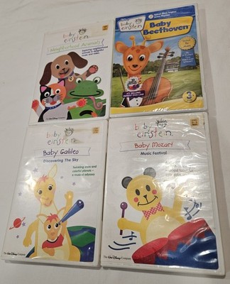 Baby Einstein DVD Lot 4 Baby Mozart Galileo Beethoven Neighborhood Animals