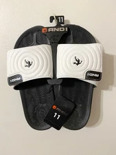 Men’s Athletic Adjustable Swirl Slides Sandals. Size 11 Basketball Man AND1 New