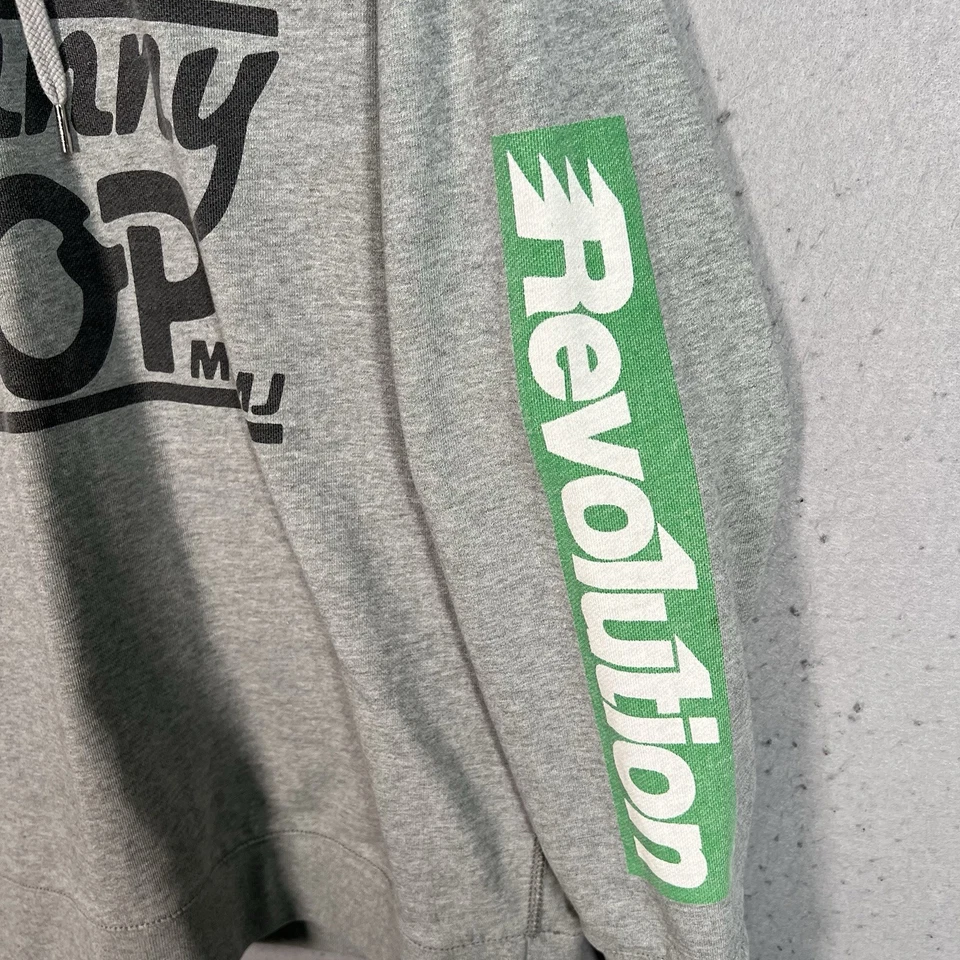 Marc By Marc Jaobs 兔子跳革命运动衫成人 XS 灰色连帽衫男式 — 第 3/4 张图片
