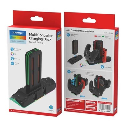 Switch 2/NS/OLED DOBE Charging Dock RGB Light for JoyCon & Pro Controller